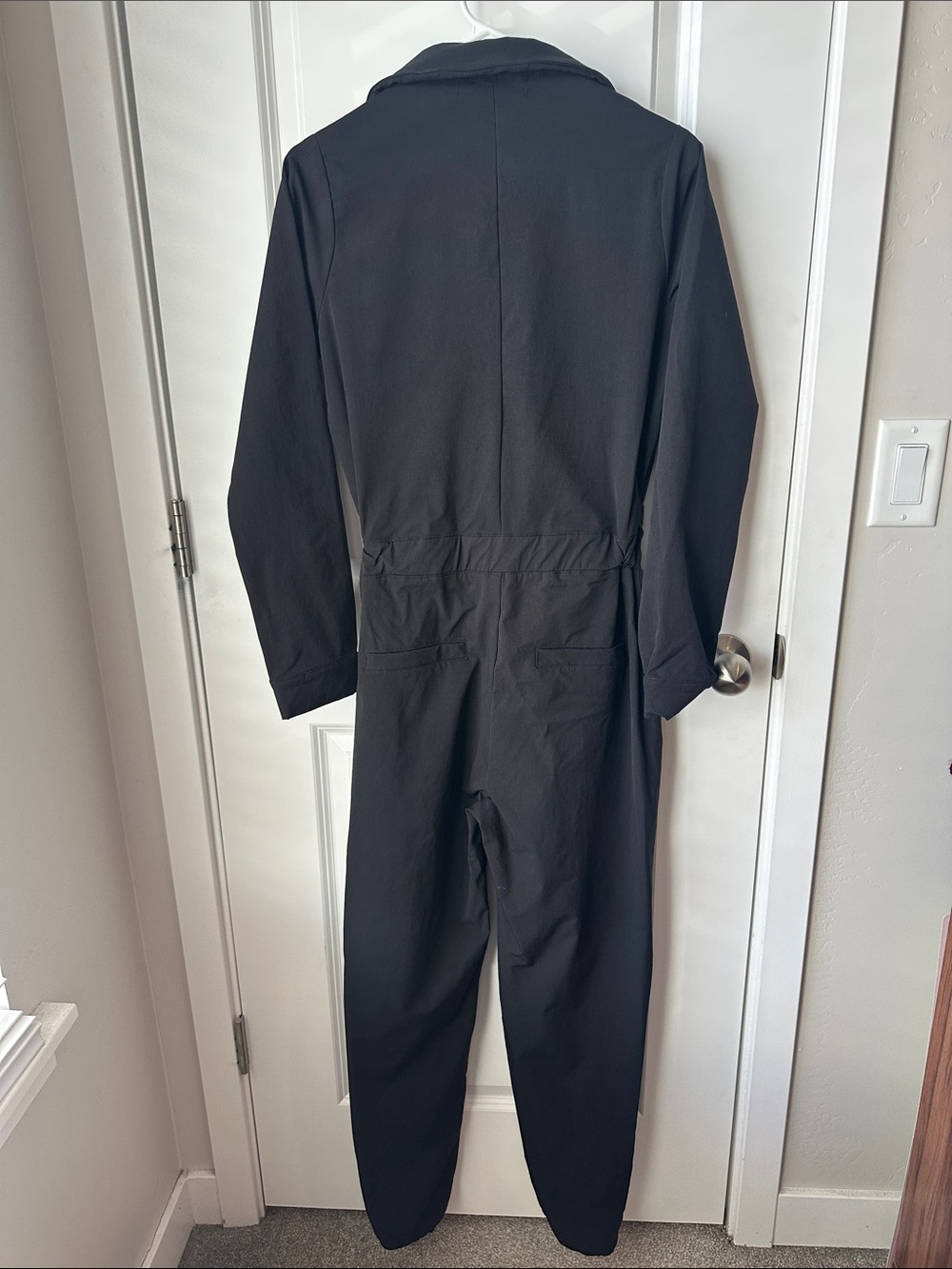 Maniere De Voir Black Utility Jumpsuit with Pocket Details - Picture 4 of 4